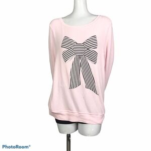 Wildfox striped bow pullover sweatshirt size M